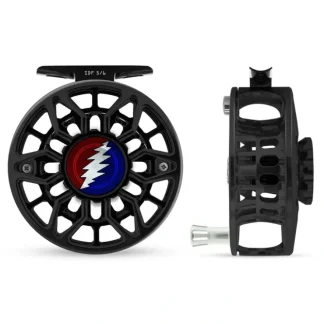 Abel SDF Reel Ported 5/6 Gloss Black, Grateful Dead Lightnig Bolt Drag Knob with Platinum Handle - Your Premium Fishing Gear Store Rods Lines Baits Accessories^ Flash Sale