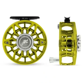Abel SDF Reel Ported 5/6 Lime Green, Platinum Drag Knob with Platinum Handle - Your Premium Fishing Gear Store Rods Lines Baits Accessories^ Hot
