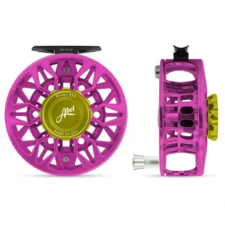 Abel SDS Reel Ported 9/10 Pink, Lime Green Drag Knob with Platinum Handle - Your Premium Fishing Gear Store Rods Lines Baits Accessories^ Fashion