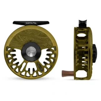 Abel Vaya Reel 5/6 Dark Olive, Gloss Black Drab Knob, Underwood On the Hunt Engraving with Rosewood Handle - Your Premium Fishing Gear Store Rods Lines Baits Accessories^ Shop
