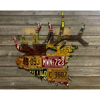 Arizona and New Mexico Antique Elk License Plate Art - Your Premium Fishing Gear Store Rods Lines Baits Accessories^ Cheap