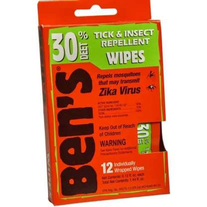 Ben's Repellent Wipes - Your Premium Fishing Gear Store Rods Lines Baits Accessories^ Fashion