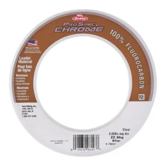 Berkley ProSpec Chrome 100% Fluoro Leader, 80lb, 25yd, Clear - Your Premium Fishing Gear Store Rods Lines Baits Accessories^ Store