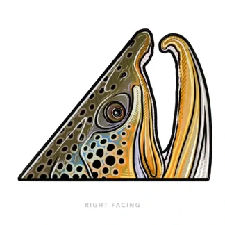 Brown Rise Right Sticker - Your Premium Fishing Gear Store Rods Lines Baits Accessories^ Store