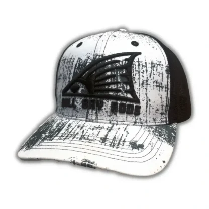 Bull Bay Rods Ripped Series BBR Soft Mesh Trucker Hat Gray & White Redtail Logo - Your Premium Fishing Gear Store Rods Lines Baits Accessories^ Clearance