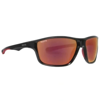 Calcutta Kotor Polarized Sunglasses Shiny Black Frame/Orange Fire Mirror Lens - Your Premium Fishing Gear Store Rods Lines Baits Accessories^ New