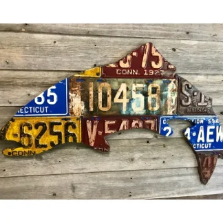 Connecticut Antique Trout License Plate Art - Your Premium Fishing Gear Store Rods Lines Baits Accessories^ Discount