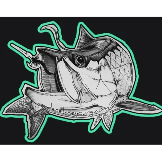 DeYoung Tarpon Sketch Sticker - Your Premium Fishing Gear Store Rods Lines Baits Accessories^ Best Sale