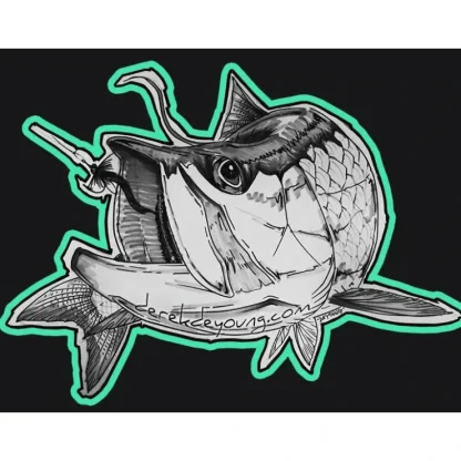 DeYoung Tarpon Sketch Sticker - Your Premium Fishing Gear Store Rods Lines Baits Accessories^ Best Sale