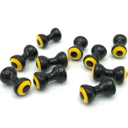 Double Pupil Lead Eyes - Black/Yellow - Your Premium Fishing Gear Store Rods Lines Baits Accessories^ Cheap