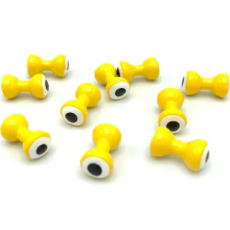 Double Pupil Lead Eyes - Yellow/White - Your Premium Fishing Gear Store Rods Lines Baits Accessories^ Best