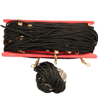 Eagle Claw Trotline 120' Fishing Line with 25 Size 3/0 Hooks Black - Your Premium Fishing Gear Store Rods Lines Baits Accessories^ Outlet