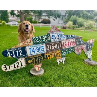 Extra-Large 6-Foot Brown Trout License Plate Art - Your Premium Fishing Gear Store Rods Lines Baits Accessories^ Sale