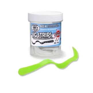 Fat Cow Jig Strips Eel Tail 3 1/2" X 3/8" Scented, Glow - Your Premium Fishing Gear Store Rods Lines Baits Accessories^ Hot