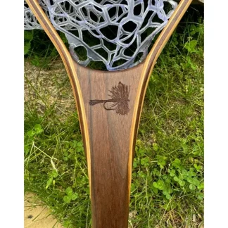 Fat Jake 16"x12" - Adams Dry Fly Engraved - Natural Fly Fishing Traditional Landing Net - Your Premium Fishing Gear Store Rods Lines Baits Accessories^ Best Sale