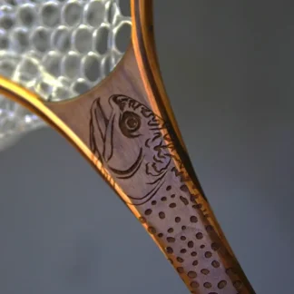Fat Jake 16"x12" - Brook Trout Engraved - Natural Fly Fishing Traditional Landing Net - Your Premium Fishing Gear Store Rods Lines Baits Accessories^ Sale