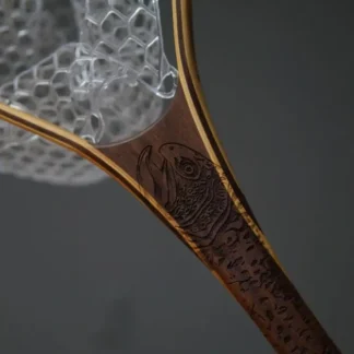Fat Jake 16"x12" - Brown Trout Engraved - Natural Fly Fishing Traditional Landing Net - Your Premium Fishing Gear Store Rods Lines Baits Accessories^ Best Sale