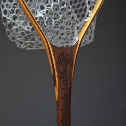Fat Jake 16"x12" - Rainbow Trout Engraved - Natural Fly Fishing Traditional Landing Net - Your Premium Fishing Gear Store Rods Lines Baits Accessories^ Cheap