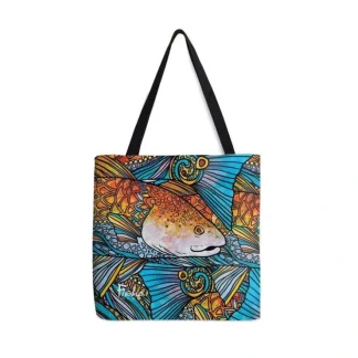 FisheWear Radical Red Fish Fabric Tote - Your Premium Fishing Gear Store Rods Lines Baits Accessories^ Outlet