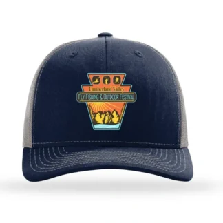 Fly Fishing Festival Trucker Hat Navy - Your Premium Fishing Gear Store Rods Lines Baits Accessories^ Shop