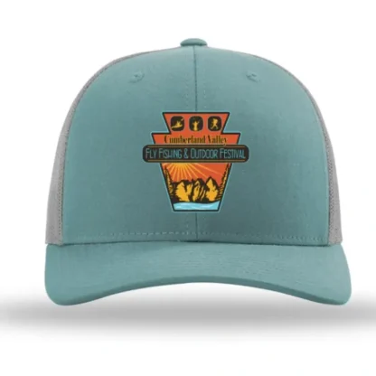 Fly Fishing Festival Trucker Hat Smoke Blue - Your Premium Fishing Gear Store Rods Lines Baits Accessories^ Cheap