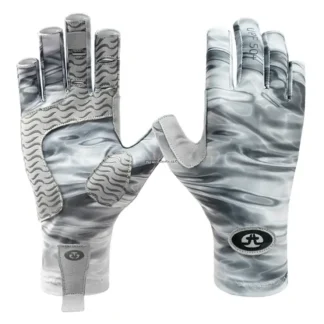 Flying Fisherman Sunbandit Half-Finger Gloves Gray - Your Premium Fishing Gear Store Rods Lines Baits Accessories^ Hot