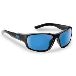 Flying Fisherman Teaser Polarized Sunglasses, Matte Black Frame/Smoke Blue Lens - Your Premium Fishing Gear Store Rods Lines Baits Accessories^ Store
