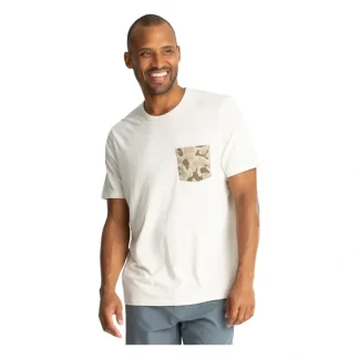 Free Fly Barrier Island Camo Pocket Tee Heather Birch - Your Premium Fishing Gear Store Rods Lines Baits Accessories^ Store