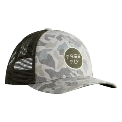 Free Fly Camo Trucker Hat Barrier Island Camo - Your Premium Fishing Gear Store Rods Lines Baits Accessories^ Online