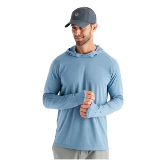 Free Fly Elevate Hoody Blue Fog - Your Premium Fishing Gear Store Rods Lines Baits Accessories^ Store