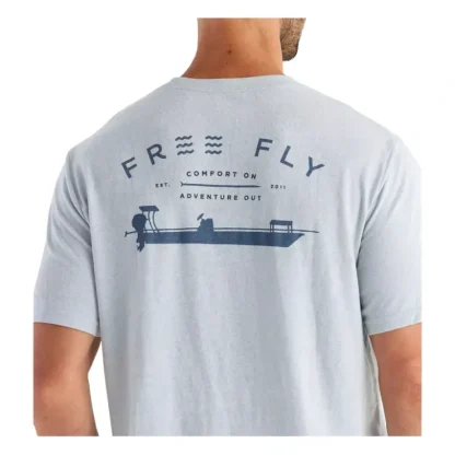 Free Fly Flats Patrol Tee Heather Aspen Grey - Your Premium Fishing Gear Store Rods Lines Baits Accessories^ Hot