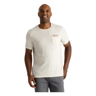 Free Fly Lazy Tides Pocket Tee Heather Birch - Your Premium Fishing Gear Store Rods Lines Baits Accessories^ New