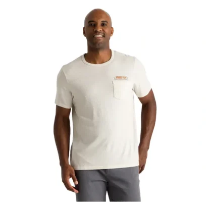 Free Fly Lazy Tides Pocket Tee Heather Birch - Your Premium Fishing Gear Store Rods Lines Baits Accessories^ New
