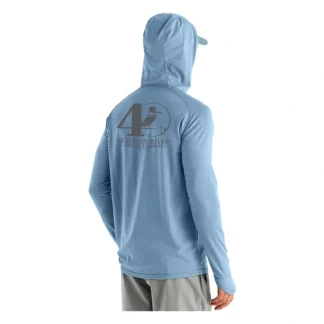 Free Fly 40th Logo Elevate Hoody Blue Fog - Your Premium Fishing Gear Store Rods Lines Baits Accessories^ Cheap