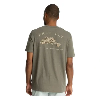 Free Fly Vintage Camo Redfish Pocket Tee Heather Fatigue - Your Premium Fishing Gear Store Rods Lines Baits Accessories^ Clearance