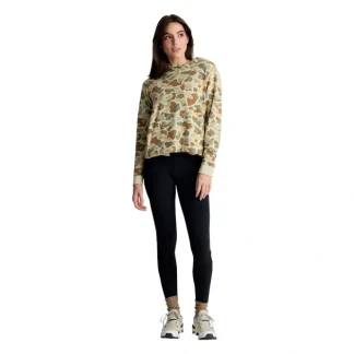 Free Fly Womens Bamboo Lightweight Fleece Cropped Hoodie Vintage Camo - Your Premium Fishing Gear Store Rods Lines Baits Accessories^ Discount