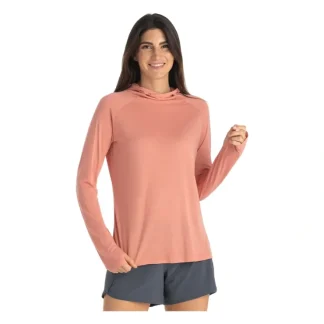 Free Fly Womens Bamboo Lightweight Hoody II Bright Clay - Your Premium Fishing Gear Store Rods Lines Baits Accessories^ Outlet