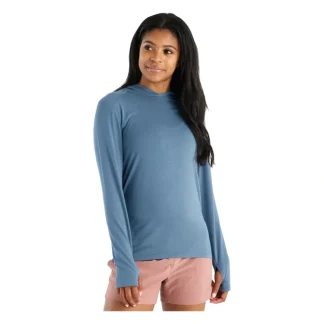 Free Fly Womens Bamboo Shade Hoodie II Slate Blue - Your Premium Fishing Gear Store Rods Lines Baits Accessories^ Hot