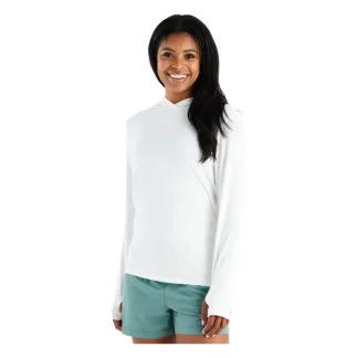 Free Fly Womens Bamboo Shade Hoody II Bright White XX-Large - Your Premium Fishing Gear Store Rods Lines Baits Accessories^ Best Sale