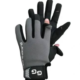 GlacierL Lt.Neoprene Glove Slt/Fng w/Imt Leather Palm, Lrg Black - Your Premium Fishing Gear Store Rods Lines Baits Accessories^ Flash Sale