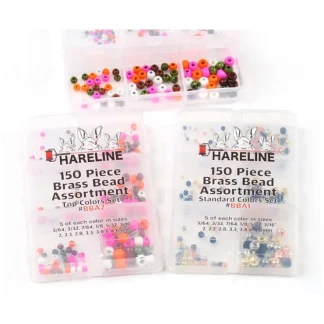 Hareline 150 Piece Brass Bead Assortment TOP Colors - Your Premium Fishing Gear Store Rods Lines Baits Accessories^ Best