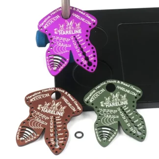 Hareline Hackle, Hook and Bead Gauge Anodized - Your Premium Fishing Gear Store Rods Lines Baits Accessories^ Best