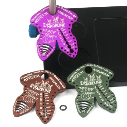 Hareline Hackle, Hook and Bead Gauge Anodized - Your Premium Fishing Gear Store Rods Lines Baits Accessories^ Best