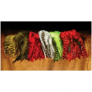 Hareline Strung Saddle Hackle - Grizzly Variant - Your Premium Fishing Gear Store Rods Lines Baits Accessories^ Best