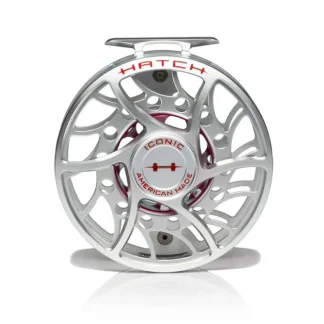 Hatch Iconic 11 Plus Fly Reel Clear Red Mid Arbor - Your Premium Fishing Gear Store Rods Lines Baits Accessories^ New
