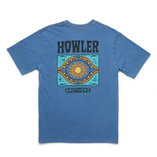 Howler Bros Cotton Pocket T Sun Drinker Blue - Your Premium Fishing Gear Store Rods Lines Baits Accessories^ Online