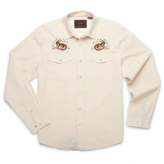 Howler Bros Gaucho Snapshirt Lazy Gators : Wheat Microstripe - Your Premium Fishing Gear Store Rods Lines Baits Accessories^ New