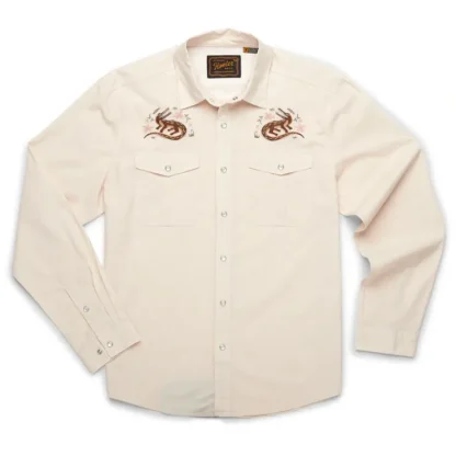 Howler Bros Gaucho Snapshirt Lazy Gators : Wheat Microstripe - Your Premium Fishing Gear Store Rods Lines Baits Accessories^ New