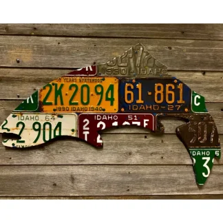 Idaho Antique Trout License Plate Art - Your Premium Fishing Gear Store Rods Lines Baits Accessories^ Store