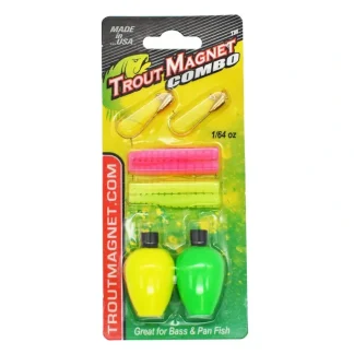 Leland Trout Magnet Combo Pack 1/64oz, 2 Hooks, 4 Grubs, 2 - Your Premium Fishing Gear Store Rods Lines Baits Accessories* Fishing Line